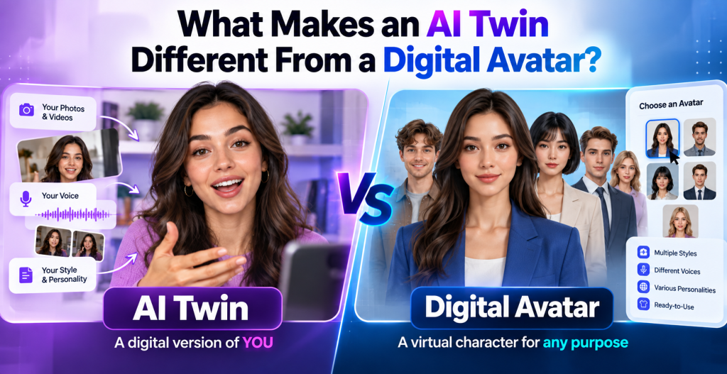 AI Twin Different From a Digital Avatar